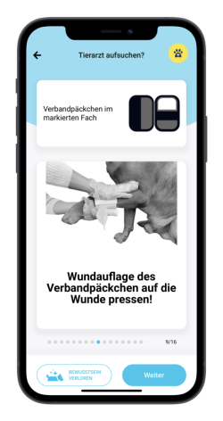 Mobile Ansicht der PocDoc App - Verband anlegen